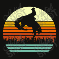 Rodeo Bucking Bronco Horse Retro Style Scorecard Crop Tee | Artistshot