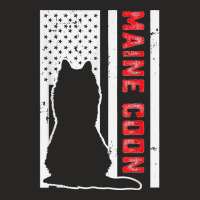 American Flag Maine Coon Cat Lover Proud Pet Owner Cat Mom Ladies Fitted T-shirt | Artistshot