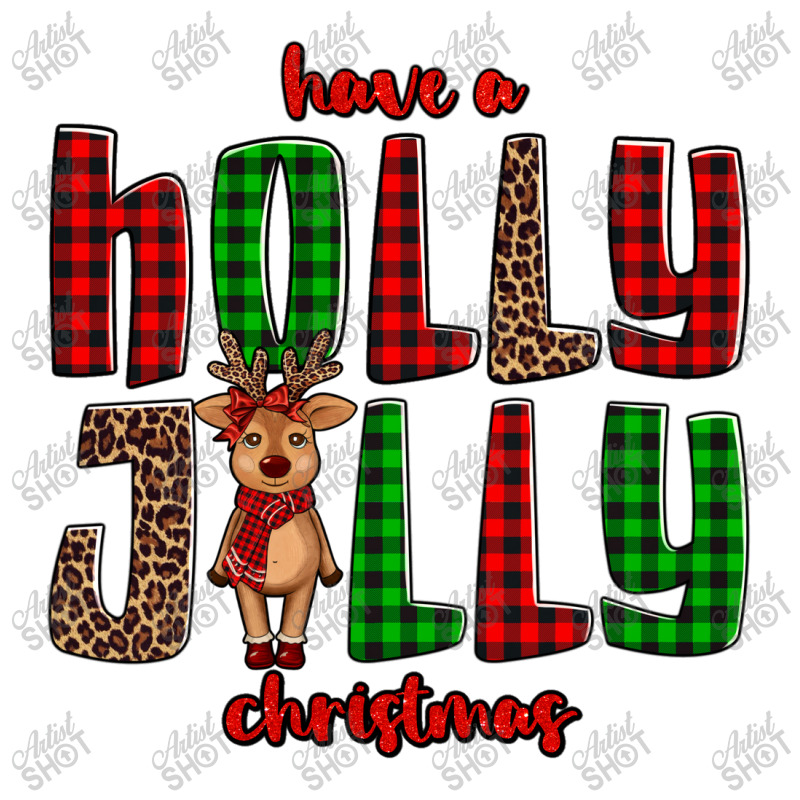 Hava A Holly Jolly Christmas Reindeer Crop Top | Artistshot