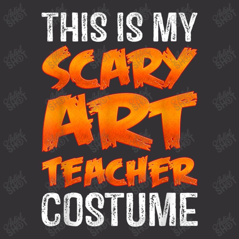 This Is My Scary Art Teacher Costume Shirt Funny Halloween Design Char Vintage Short | Artistshot