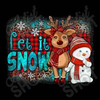 Let It Snow Reindeer And Snowman Cropped Sweater | Artistshot