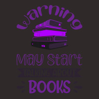 Warning, May Start Talking About Books Book Lover T Shirt Racerback Tank | Artistshot