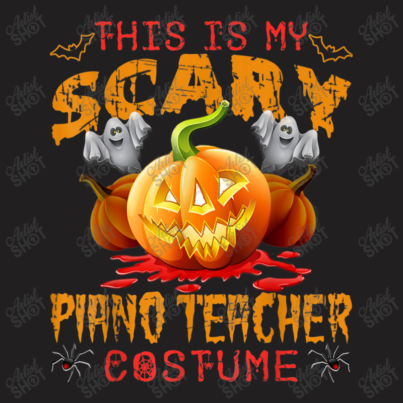 This Is My Scary Piano Teacher Costume Pumpkin Halloween Design Charac T-shirt | Artistshot