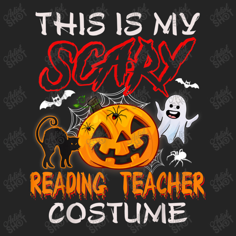 This Is My Scary Reading Teacher Costume Pumpkin Halloween Funny Gifts 3/4 Sleeve Shirt | Artistshot