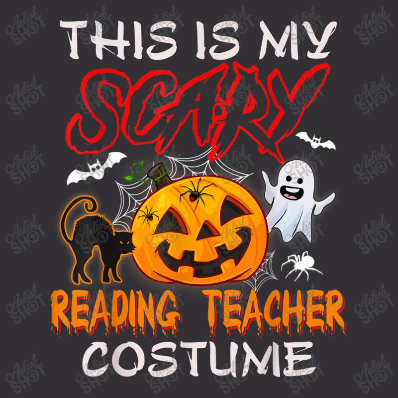 This Is My Scary Reading Teacher Costume Pumpkin Halloween Funny Gifts Vintage Short | Artistshot