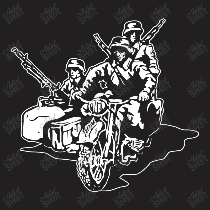 German Military Sidecar T-Shirt by kincobandeng | Artistshot