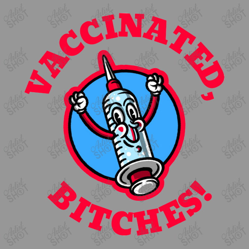 Vaccinated, Bitches   Vaccinated Women's V-Neck T-Shirt by obatpari | Artistshot