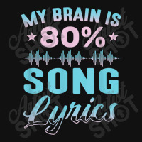 My Brain Is 80 Song Lyrics Funny Singer Catchy Tune Lyrics Character V Pin-back Button | Artistshot