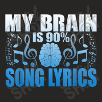 My Brain Is 90 Song Lyrics Novelty Design Vintage Retro Ladies Fitted T-shirt | Artistshot