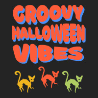 Groovy Halloween Vibes T  Shirt Groovy Halloween Vibes Cats Retro Colo 3/4 Sleeve Shirt | Artistshot