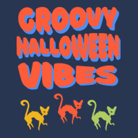 Groovy Halloween Vibes T  Shirt Groovy Halloween Vibes Cats Retro Colo Men Denim Jacket | Artistshot