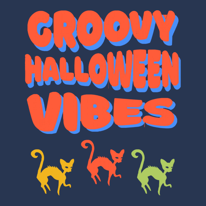 Groovy Halloween Vibes T  Shirt Groovy Halloween Vibes Cats Retro Colo Men Denim Jacket by orangesagreement | Artistshot