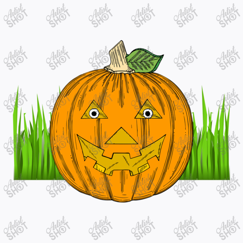 Pumpkin On The Grass T-shirt | Artistshot