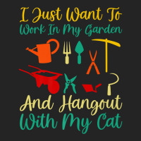 I Just Want To Work In My Garden And Hangout With My Cat Premium T Shi 3/4 Sleeve Shirt | Artistshot