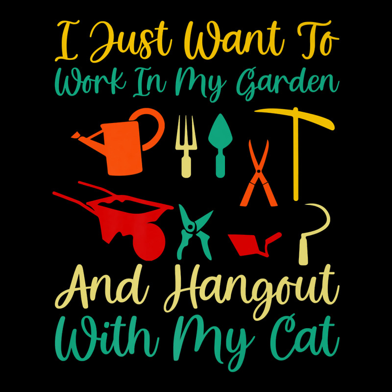 I Just Want To Work In My Garden And Hangout With My Cat Premium T Shi Men's 3/4 Sleeve Pajama Set by rillanerby | Artistshot