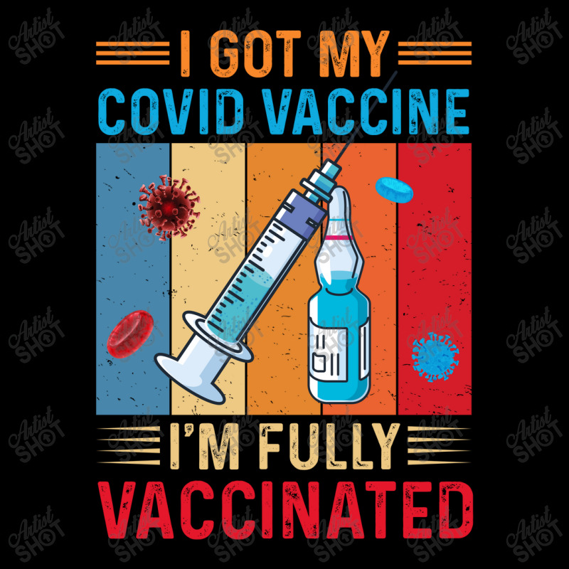 I Got Vaccine, I'm Fully Vaccinated Cropped Hoodie by Zero_art | Artistshot