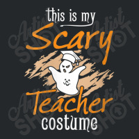 Womens This Is My Scary Teacher Costume Halloween Ghost Funny Gift Crewneck Sweatshirt | Artistshot