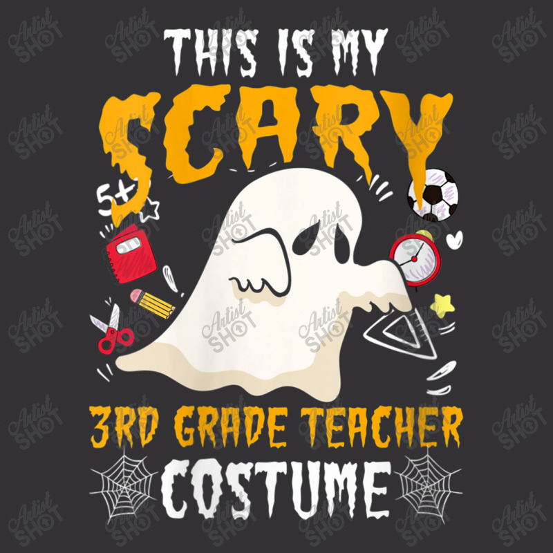 Womens This Is My Scary Third Grade Costume Teacher Halloween Characte Vintage Short | Artistshot