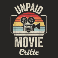 Retro Vintage Unpaid Movie Critic Film Cinema Motion Picture T Shirt Ladies Fitted T-shirt | Artistshot