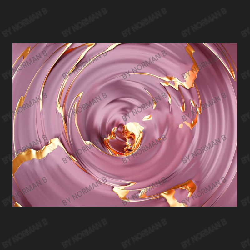 3d Illustration Hypnotic Pattern Abstract Pink With Gold Ladies Polo Shirt by Norman B | Artistshot