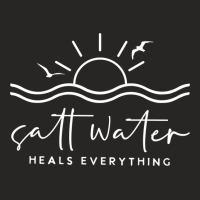 Saltwater Heals Everything   Summer Vacation Long Sleeve T Shirt Ladies Fitted T-shirt | Artistshot