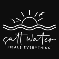 Saltwater Heals Everything   Summer Vacation Long Sleeve T Shirt Crop Top | Artistshot