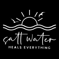 Saltwater Heals Everything   Summer Vacation Long Sleeve T Shirt Cropped Hoodie | Artistshot