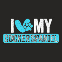 Cocker Spaniel I Love Dog Owners Lovers Premium Ladies Fitted T-shirt | Artistshot