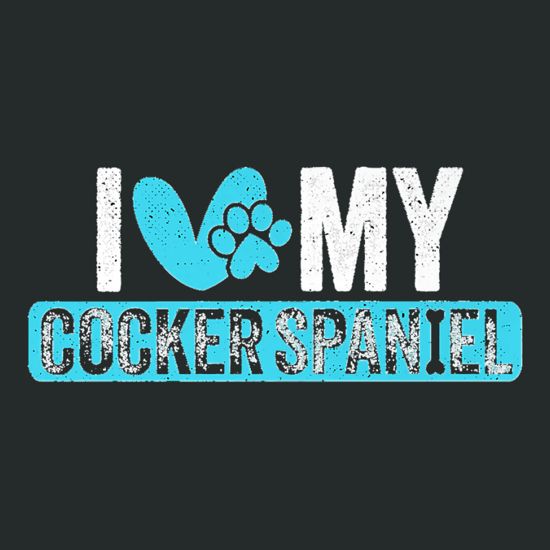 Cocker Spaniel I Love Dog Owners Lovers Premium Women's Triblend Scoop T-shirt by WirtzRichard | Artistshot