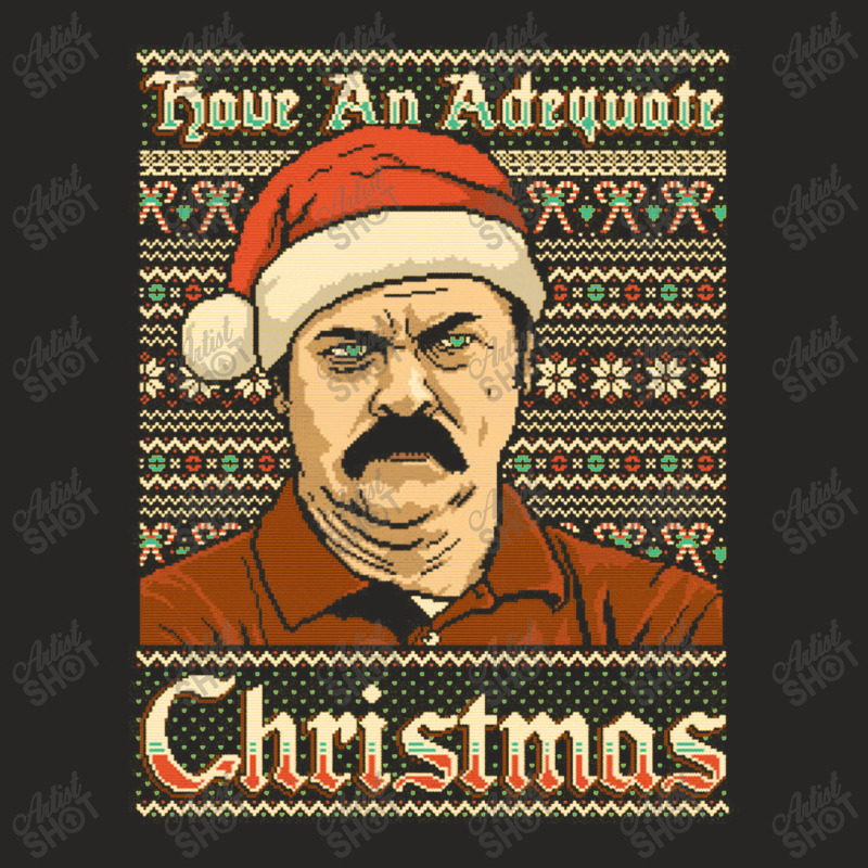 Adequate Christmas   Parks And Recreation Ladies Fitted T-Shirt by baruklambi | Artistshot