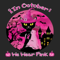 Halloween Black Cat Black Cat In October We Wear Pink Funny Halloween  Men's T-shirt Pajama Set | Artistshot