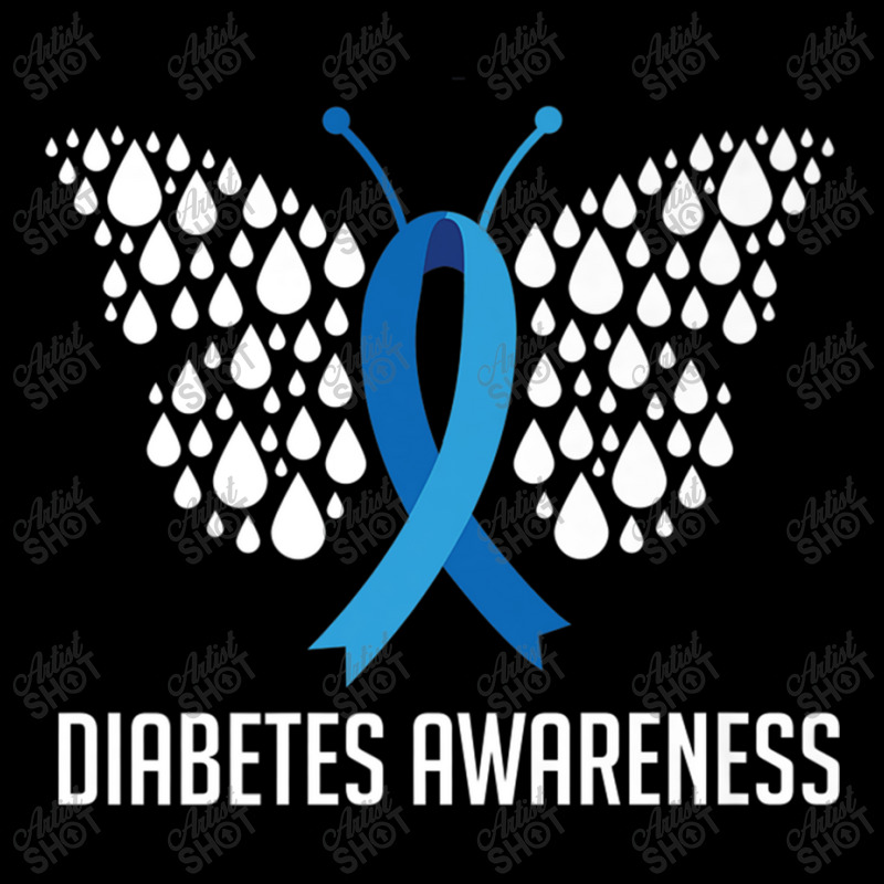 Blue Ribbon Fight Diabetes Awareness Month Adjustable Cap by NathanielDesign | Artistshot