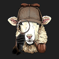 Detective Sheep Lamb Spy Investigator Farmer Sheep Lover 53 Ladies Polo Shirt | Artistshot