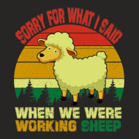 Vintage Retro Sorry When Working Sheep Funny Farmer Owner 27 Ladies Fitted T-shirt | Artistshot