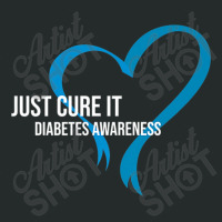 Cure Blue Ribbon Fight Diabetes Raise Awareness Month Women's Triblend Scoop T-shirt | Artistshot