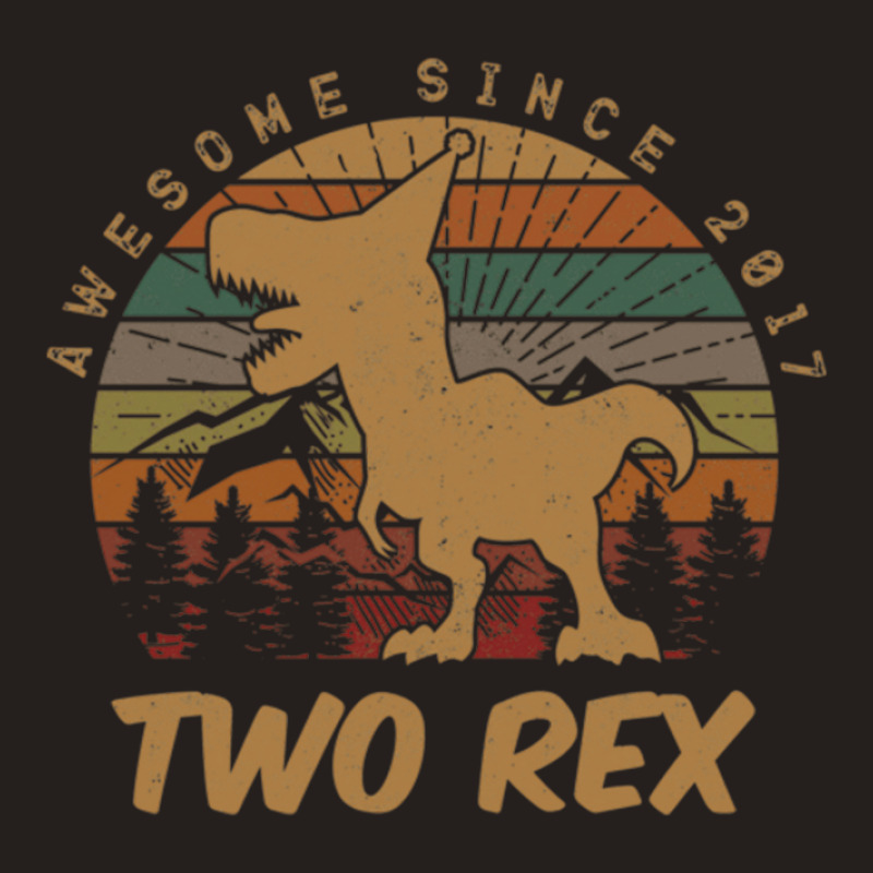 Kids 2nd Birthday Two Rex Gift Second Dinosaur Tank Top by micjegreray | Artistshot