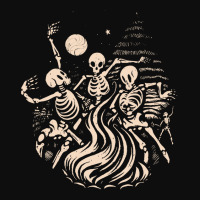 Halloween T  Shirt Skeletons Dancing Around A Fire Under The Moon T  S Crop Top | Artistshot