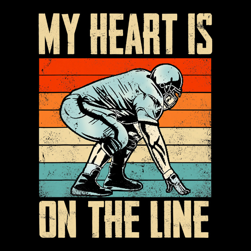 Retro Vintages My Heart Is On The Line Football Lineman Adjustable Cap by pester | Artistshot