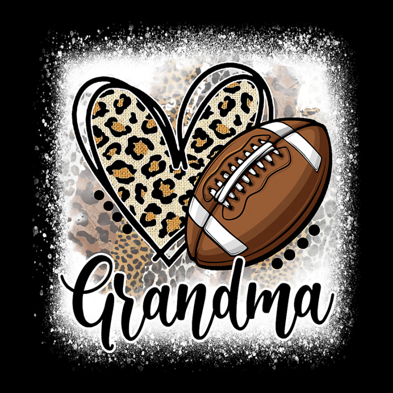 Football Grandma Funny Leopard Heart Family Sporty Adjustable Cap by pester | Artistshot