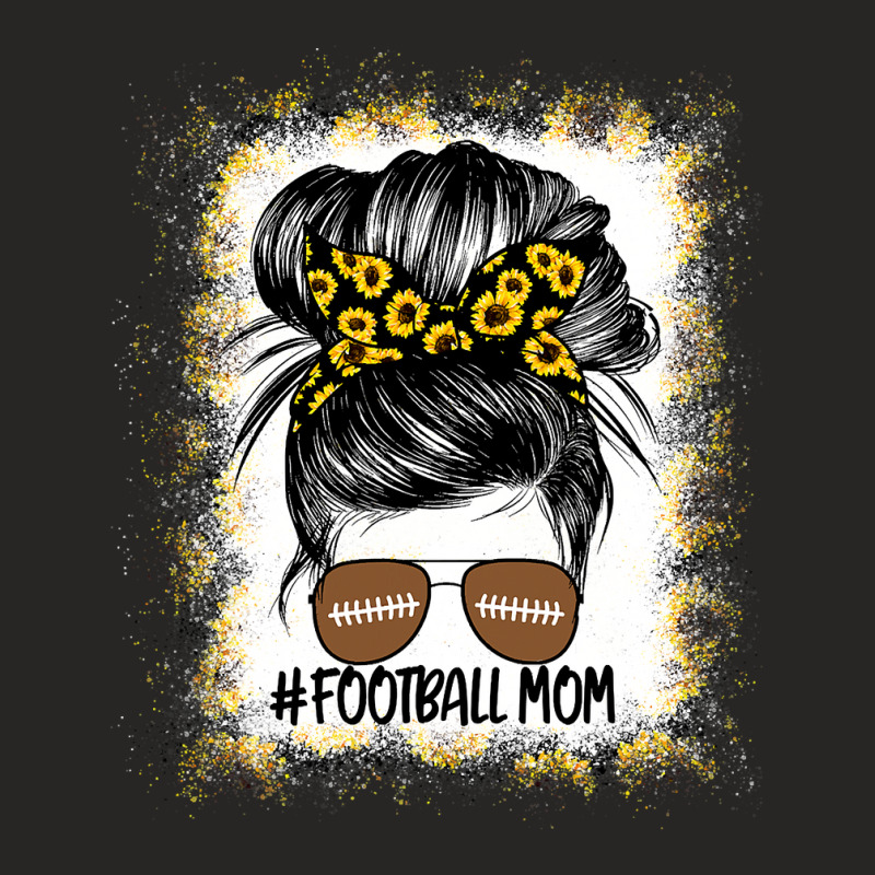 Womens Bleached Football Mom Sunflower Shirt Mothers Day Ladies Fitted T-Shirt by pester | Artistshot