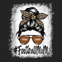 Messy Bun Player Bleached Football Mom Life With Leopard 3/4 Sleeve Shirt | Artistshot