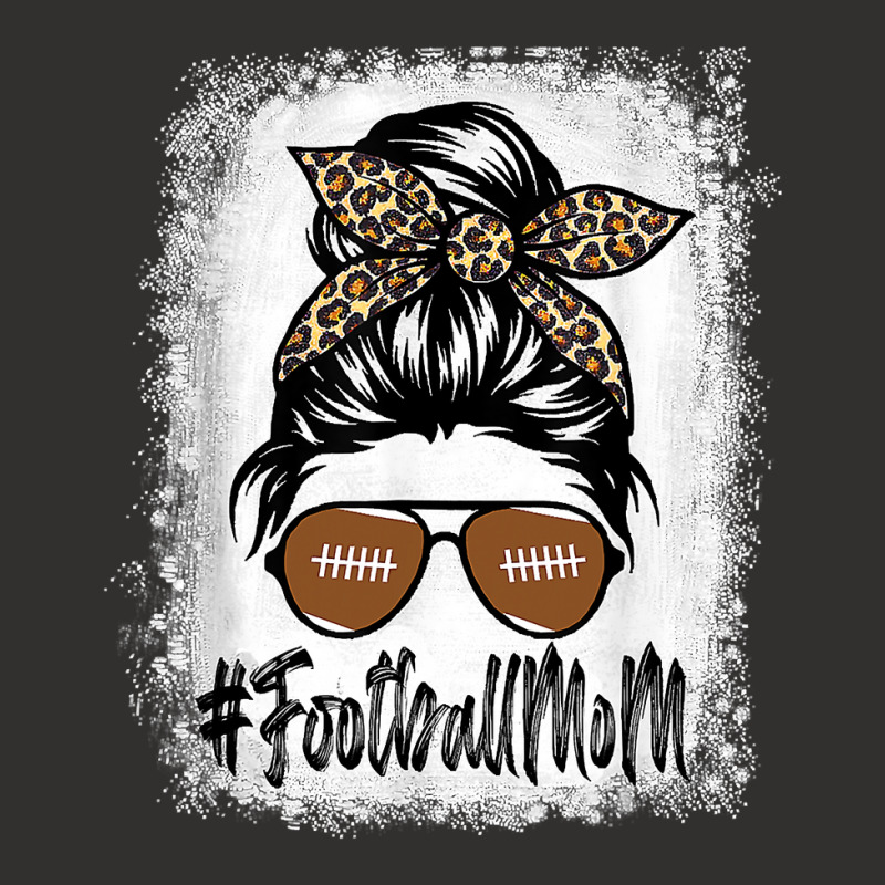 Messy Bun Player Bleached Football Mom Life With Leopard Champion Hoodie by pester | Artistshot