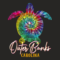 Outer Banks Tie Dye Sea Turtle Carolina Family Vacation T Shirt Ladies Fitted T-shirt | Artistshot