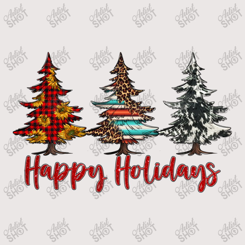 Happy Holidays Christmas Trees Pocket T-shirt | Artistshot