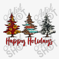 Happy Holidays Christmas Trees Ladies Fitted T-shirt | Artistshot