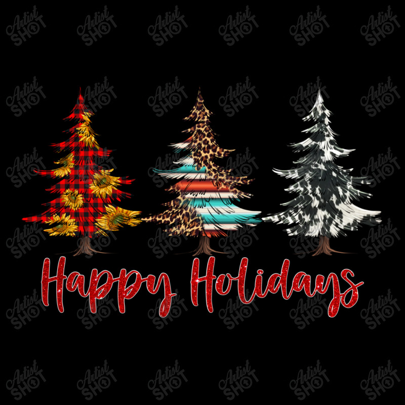 Happy Holidays Christmas Trees Fleece Short | Artistshot