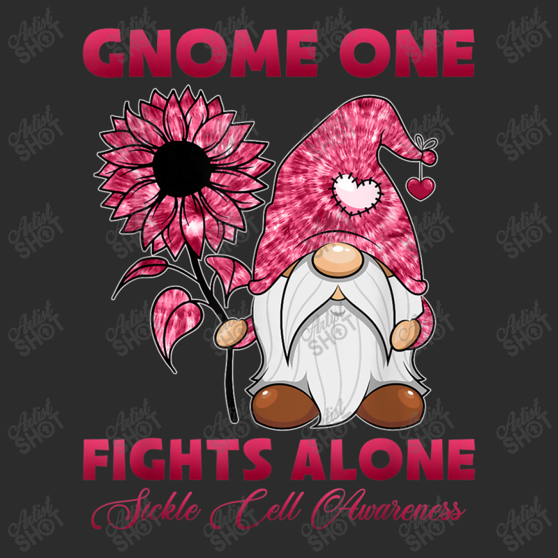 Gnome One Fight Alone Burgundy Ribbon Sickle Cell Awareness Exclusive T-shirt by NathanielDesign | Artistshot