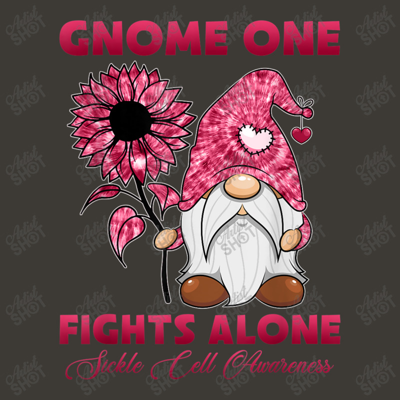 Gnome One Fight Alone Burgundy Ribbon Sickle Cell Awareness Bucket Hat by NathanielDesign | Artistshot