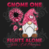 Gnome One Fight Alone Burgundy Ribbon Sickle Cell Awareness Classic T-shirt | Artistshot