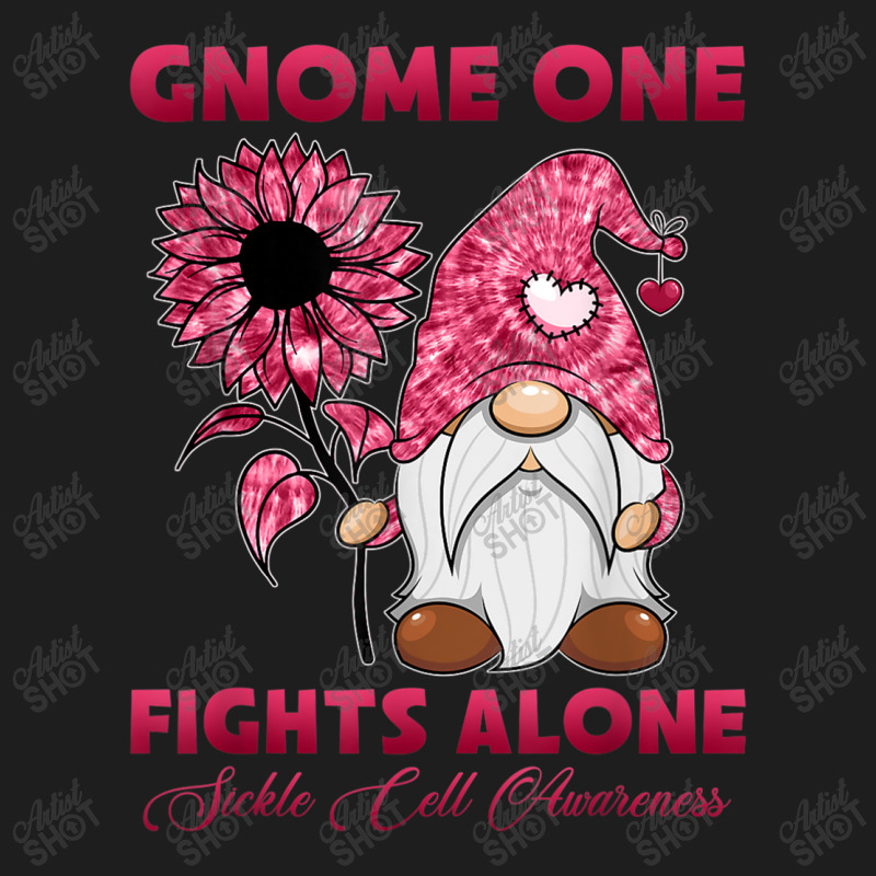 Gnome One Fight Alone Burgundy Ribbon Sickle Cell Awareness Classic T-shirt by NathanielDesign | Artistshot